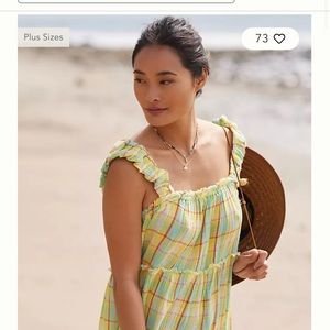 By Anthropologie Ruffled Babydoll Dress. Size M